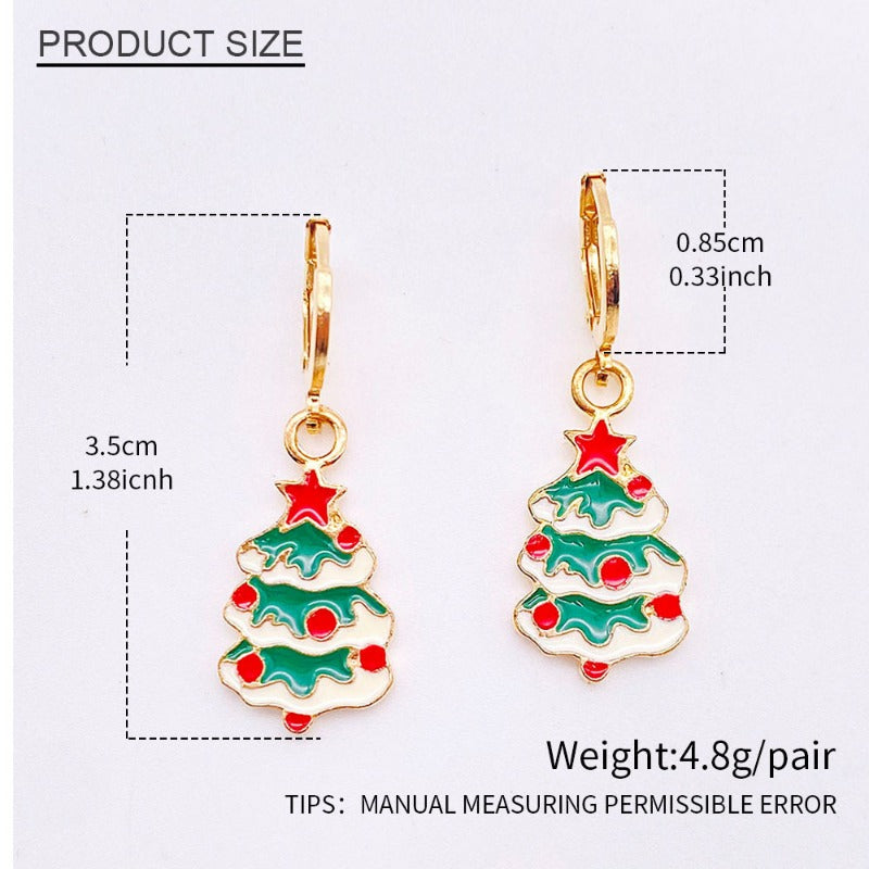 Wholesale Christmas Snowman Pendant Alloy Earrings