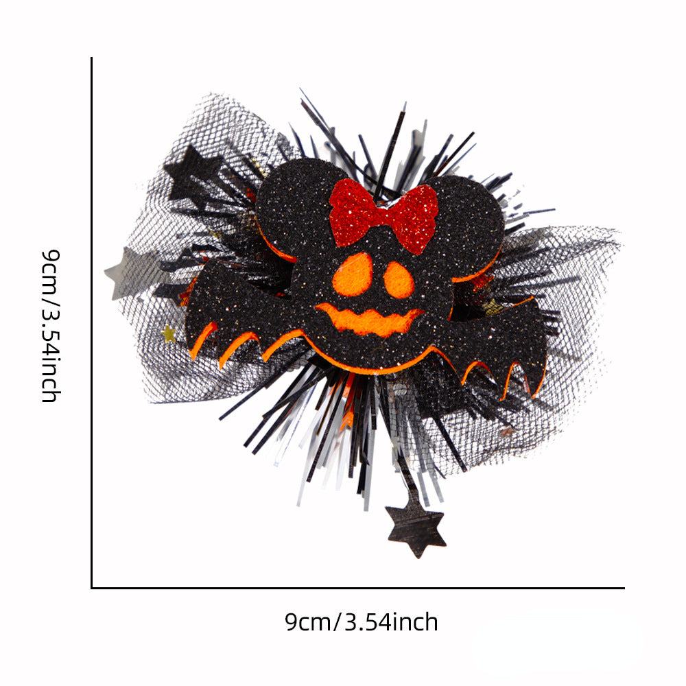 Wholesale Halloween Spider Pumpkin Net Hair Clip for Children's Party Decoration