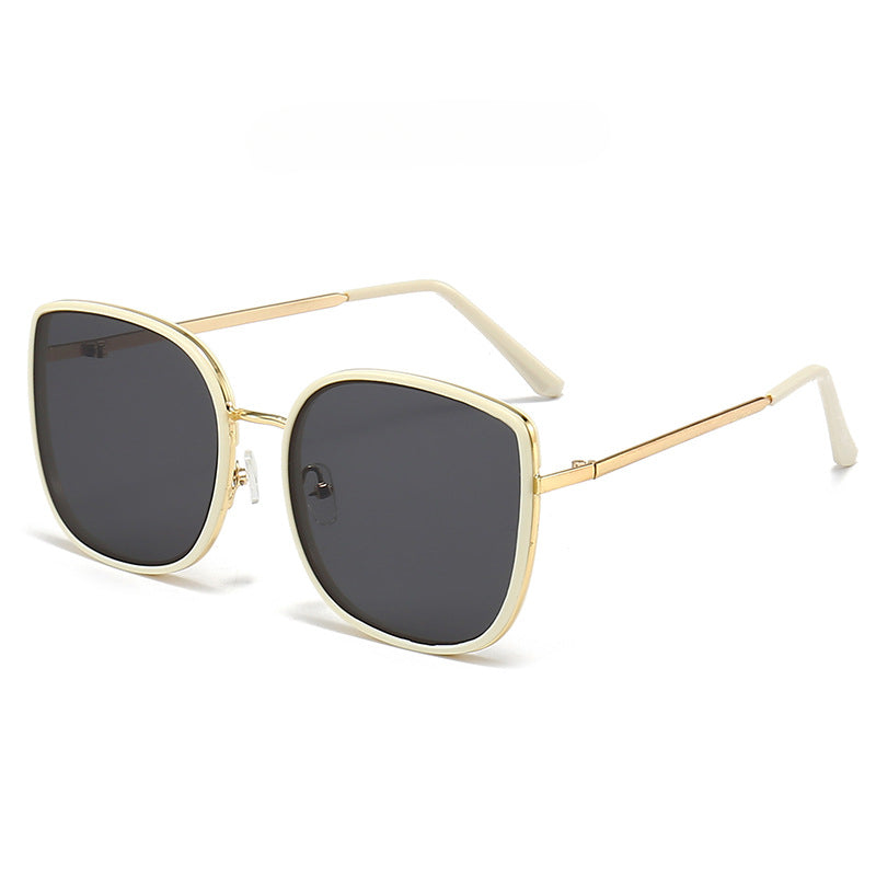 Gafas de sol de PC de caja grande de metal al por mayor