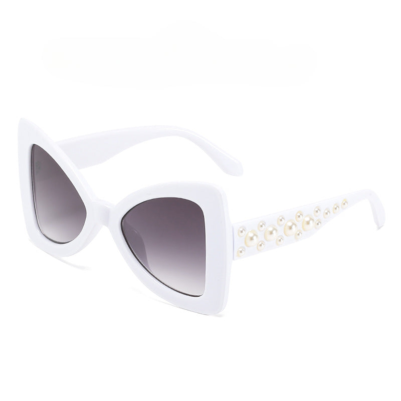Wholesale Kids Triangle Inlaid Pearl PC Sunglasses