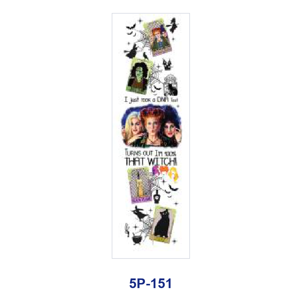 Wholesale 2/ 8/ 16pcs Vintage  Ghost Witchy Silhouette Holiday Print Pen and Bookmark Stickers UV DTF Wraps OLY Exclusive