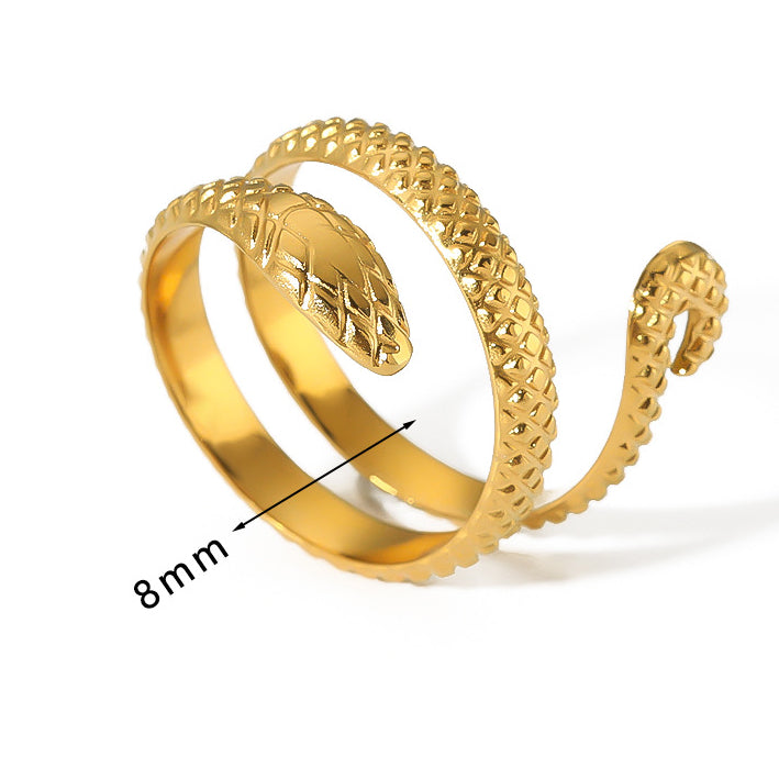 Wholesale Irregular Titanium Steel Plated 18K Gold Ring