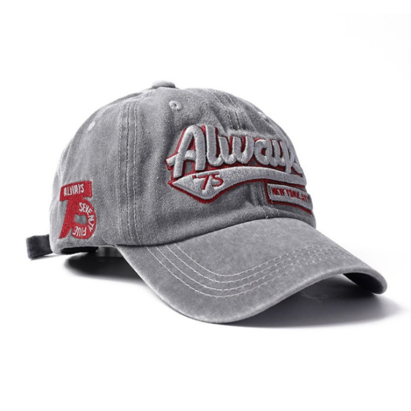 Wholesale Washed Distressed Letters Embroidered Outdoor Baseball Cap