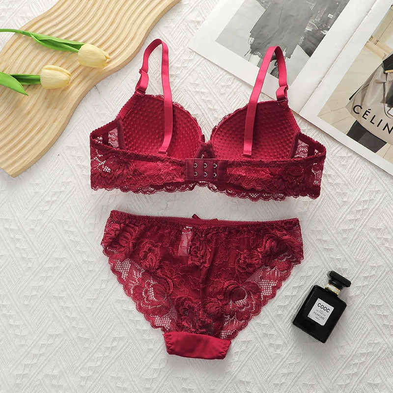 Wholesale Sexy Lingerie Push Up Underwire Adjustable Lace Set