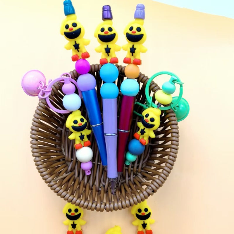 Wholesale 10pcs 3D Big billed Bird Silicone Cute Cartoon Beads