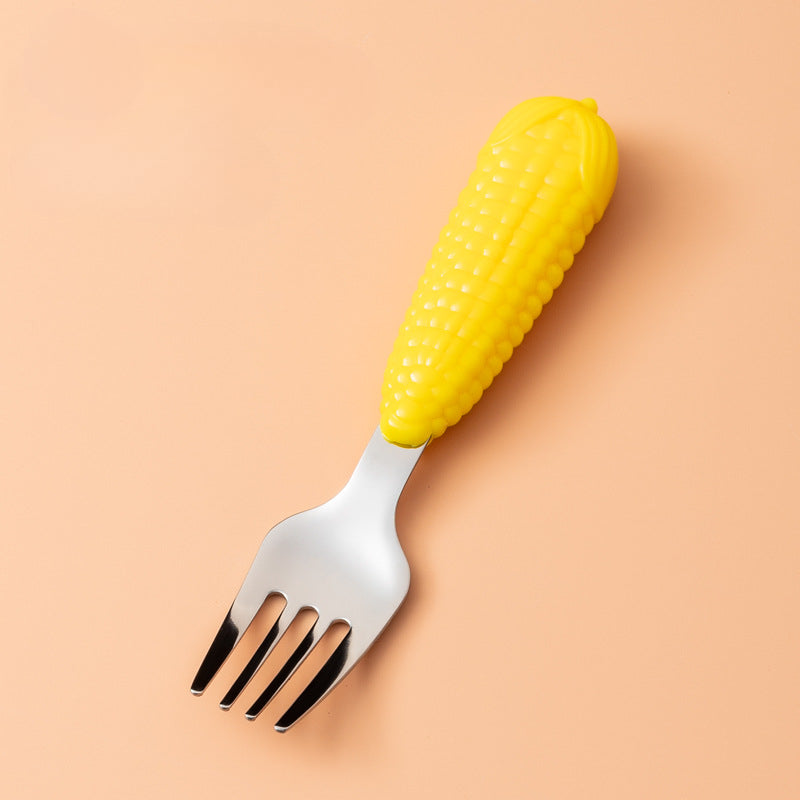 Wholesale Stainless Steel Silicone Baby Eating Spoon