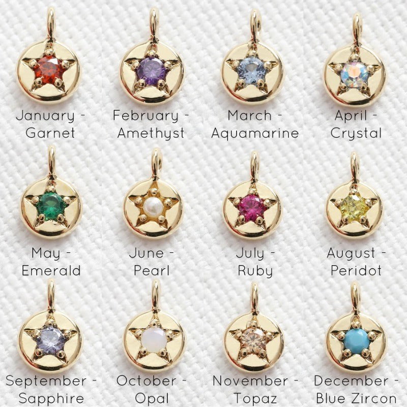 Wholesale Colored 12 Birthday Stones Diy Female Twelve Birthday Stone Cube Colored Zircon Pendant