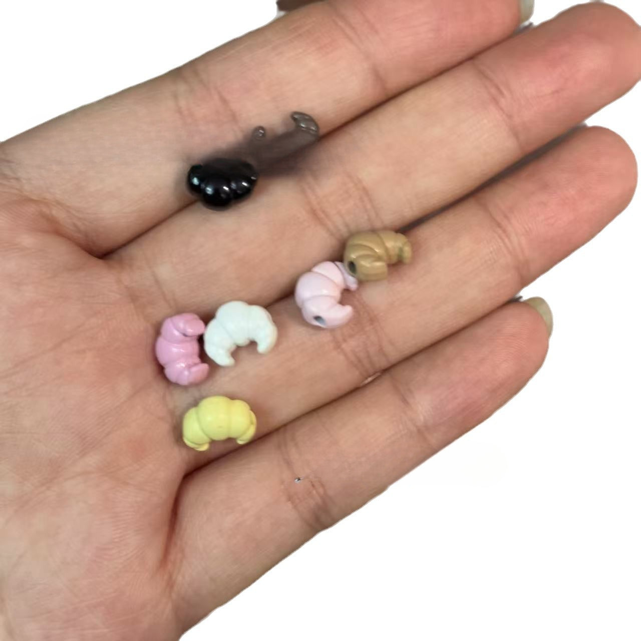 Wholesale 10pcs Croissant Bread Shape DIY Handmade Jewelry, Beaded Bracelet Necklace Earrings Accessories Material