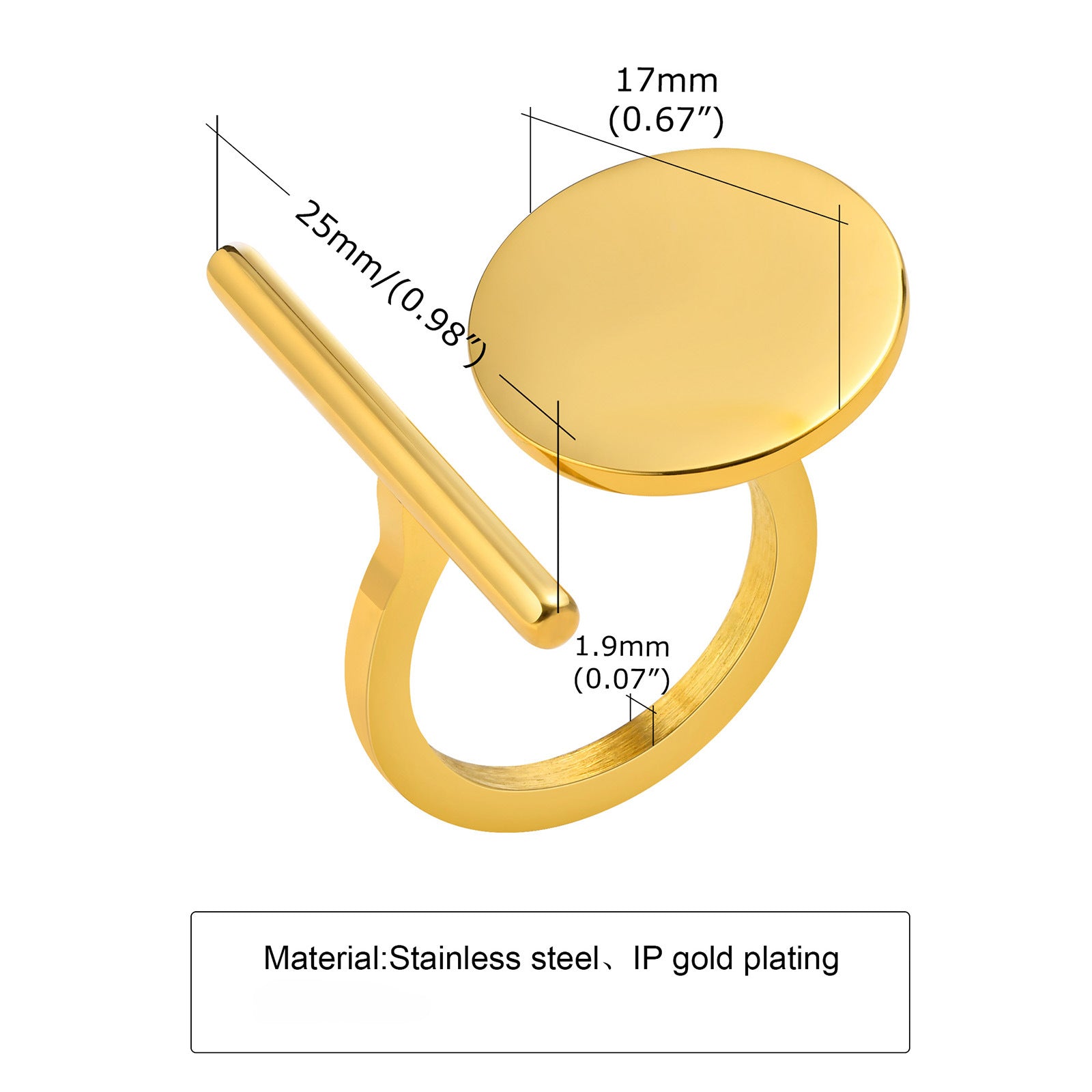 Wholesale Geometric Smooth and Simple Personalized Titanium Steel Rings