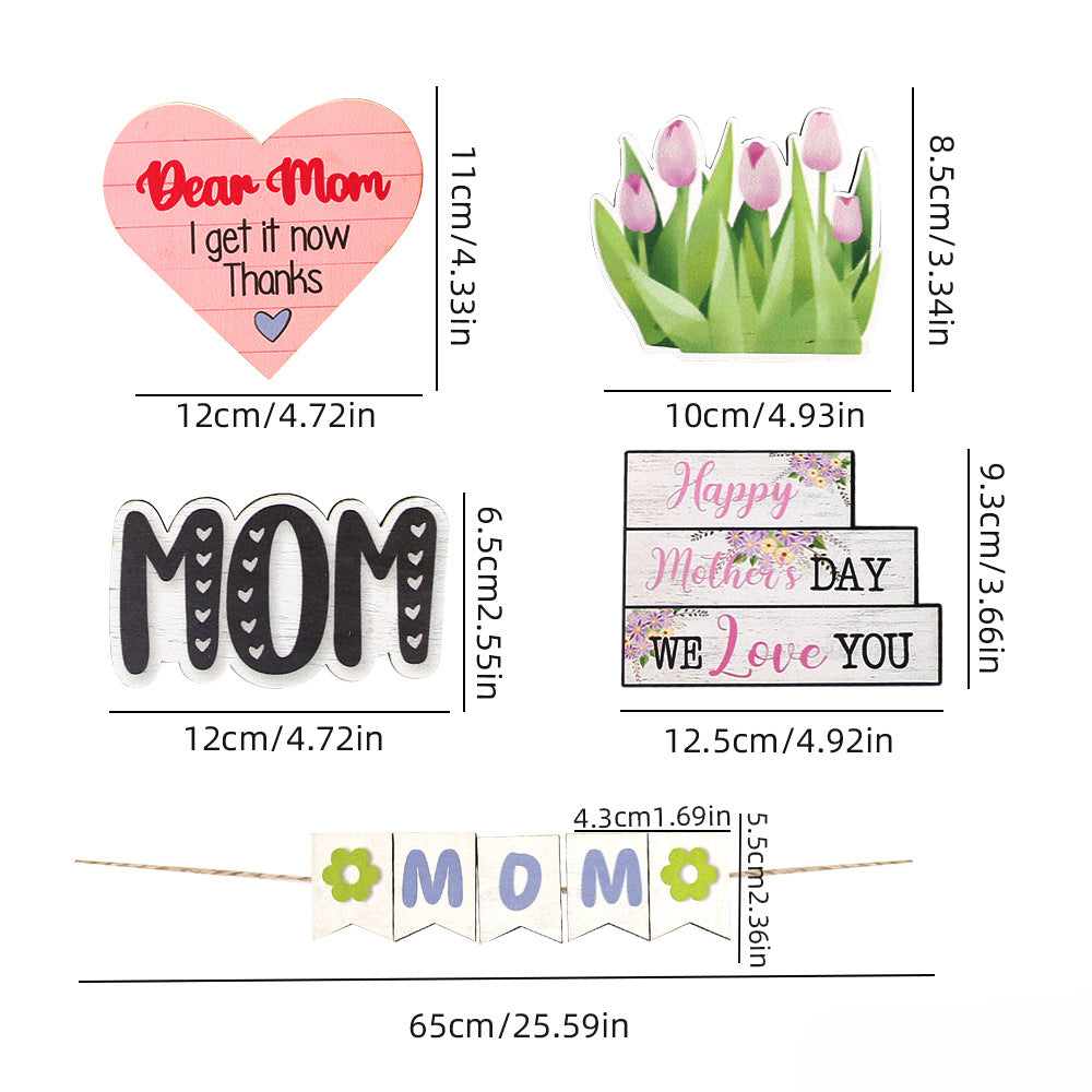 Wholesale Mother's Day Pallets with Wooden Ornaments