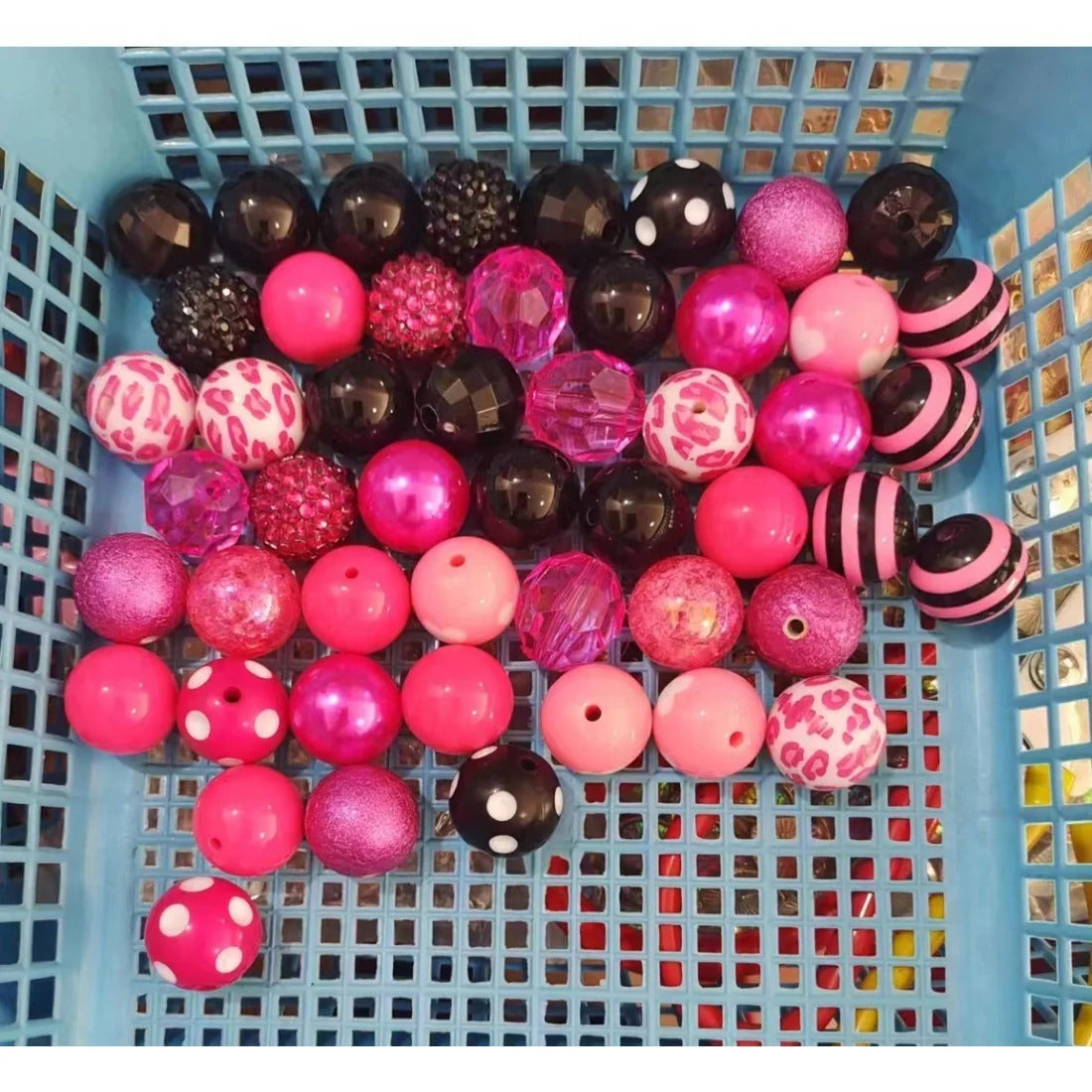 Wholesale 20MM Acrylic Mixed Color Beads Loose Beads Combination