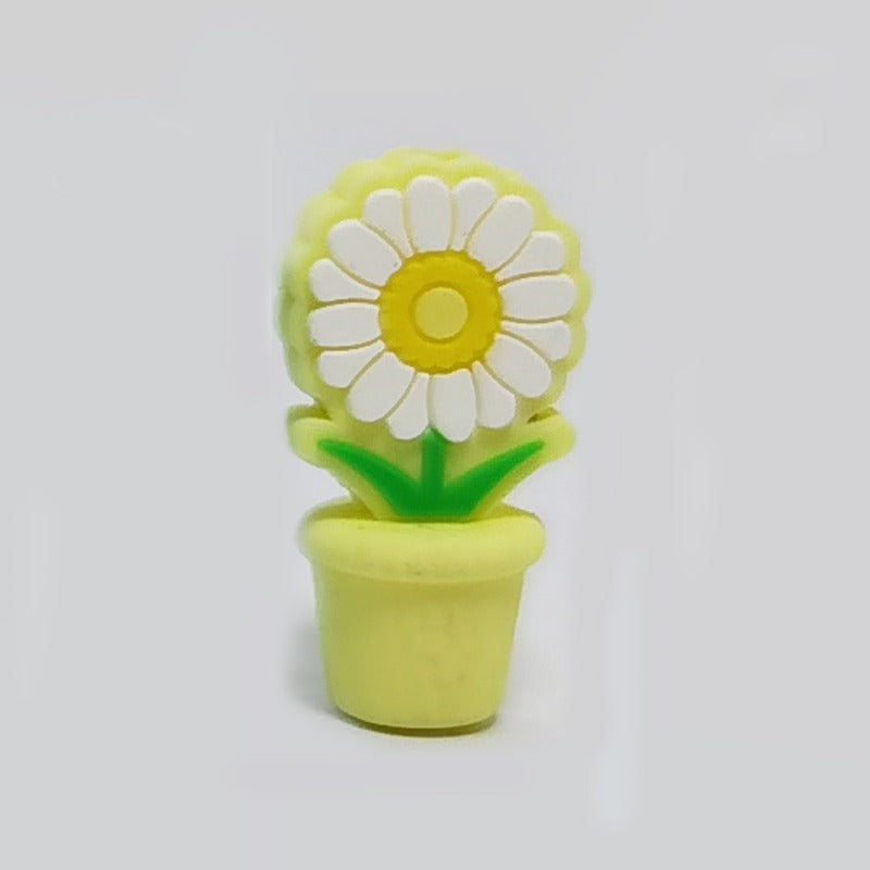 Wholesale 10PCS Creative Colorful Cartoon Image Flat Three-dimensional Rubber Beads