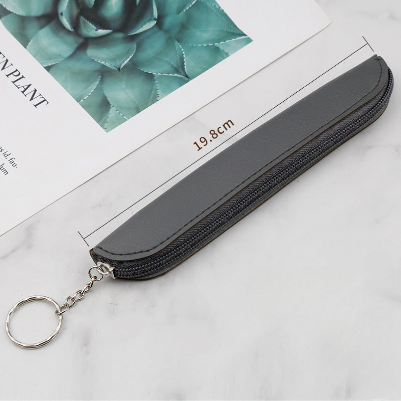 Wholesale Simple Zipper Pu Pen Case