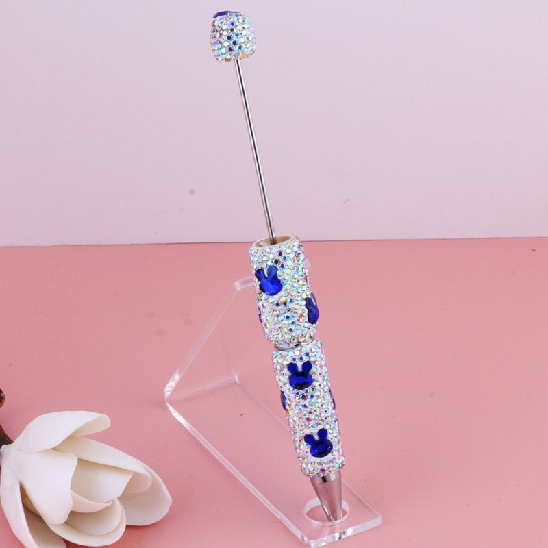 Wholesale 5pcs Colorful Cute Rabbit Zircon Clay Full Diamond DIY Bead Pen