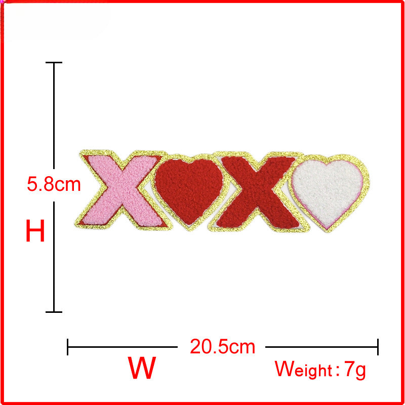Wholesale English Letter Cloth Stickers Embroidered Clothing Accessories Patches