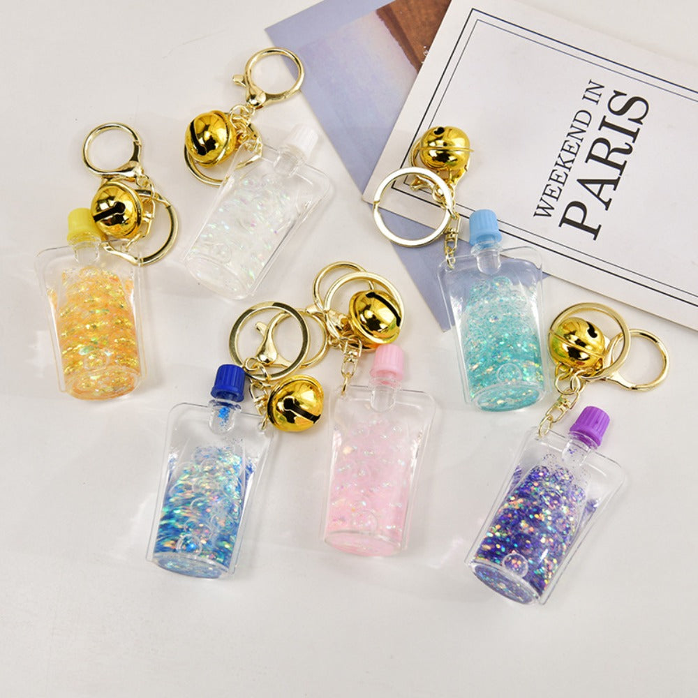 Wholesale Quicksand Bubble Beads Jelly Bottle Luminous Acrylic Liquid Keychain