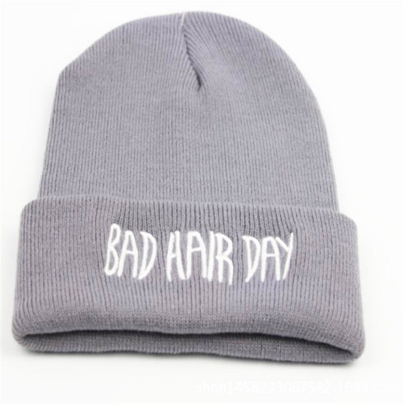 Wholesale Letter Embroidery Fruit Color Sports Pullover Autumn and Winter Knitted Wool Hat