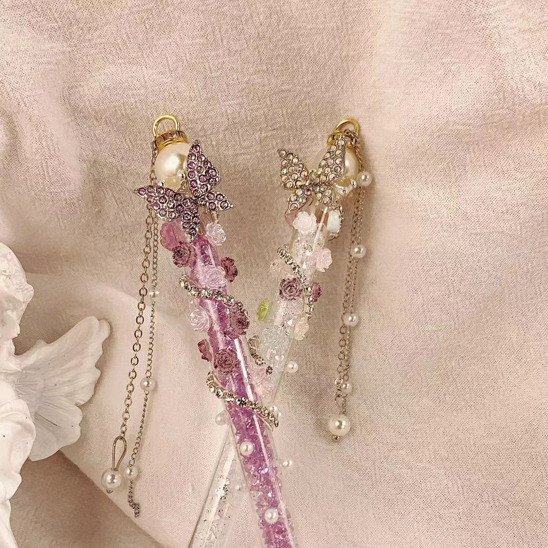 Wholesale Diamond Butterfly Tassel Pen Knife Diy Homemade Carving