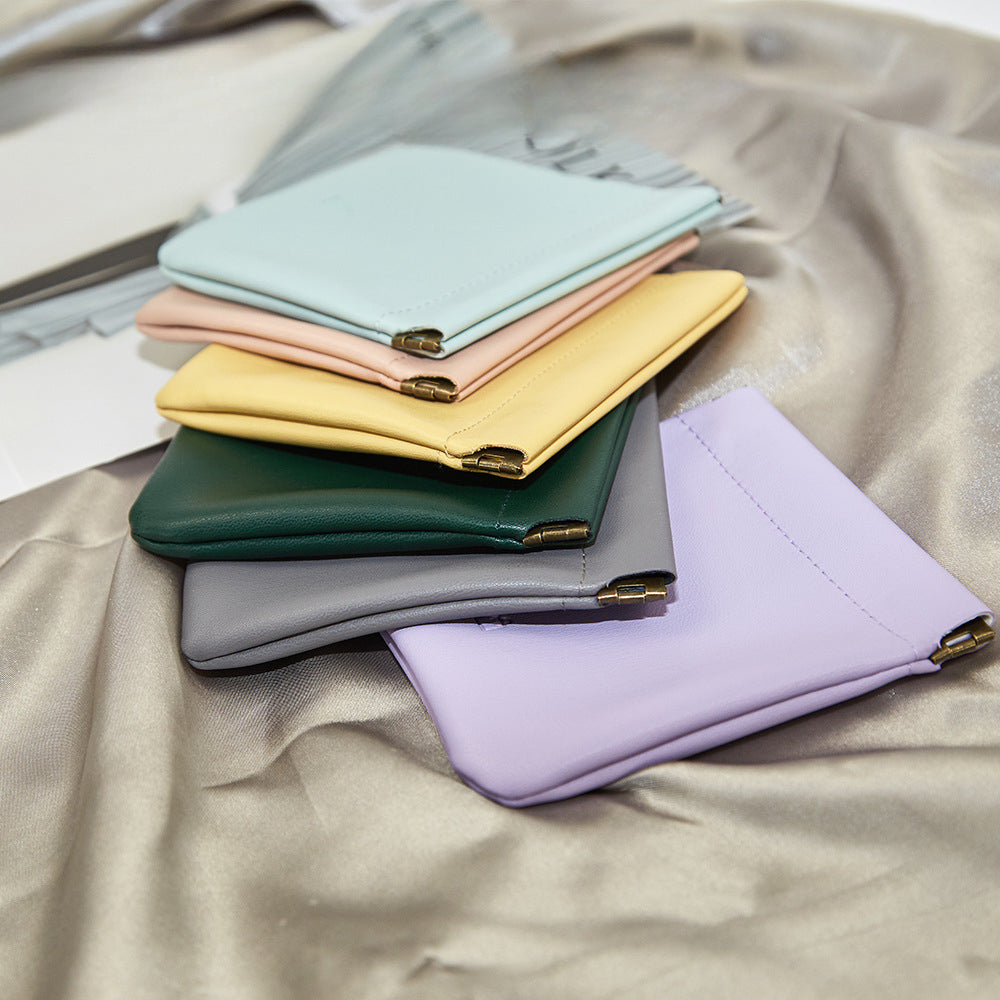 Wholesale Mini Portable Headphones PVC Leather Storage Bag