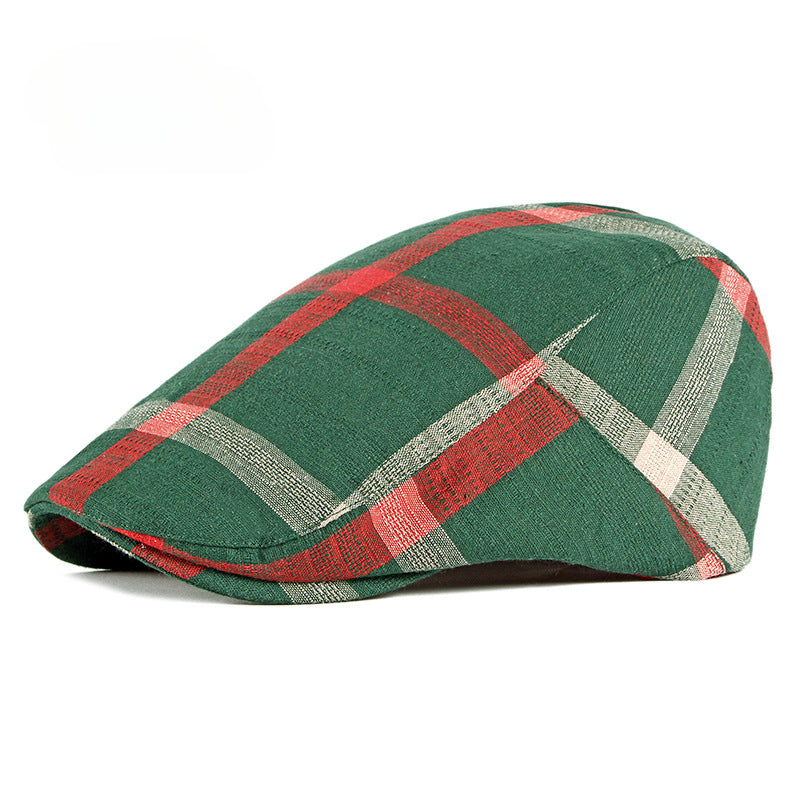 Wholesale Cotton Classic Retro Plaid Beret
