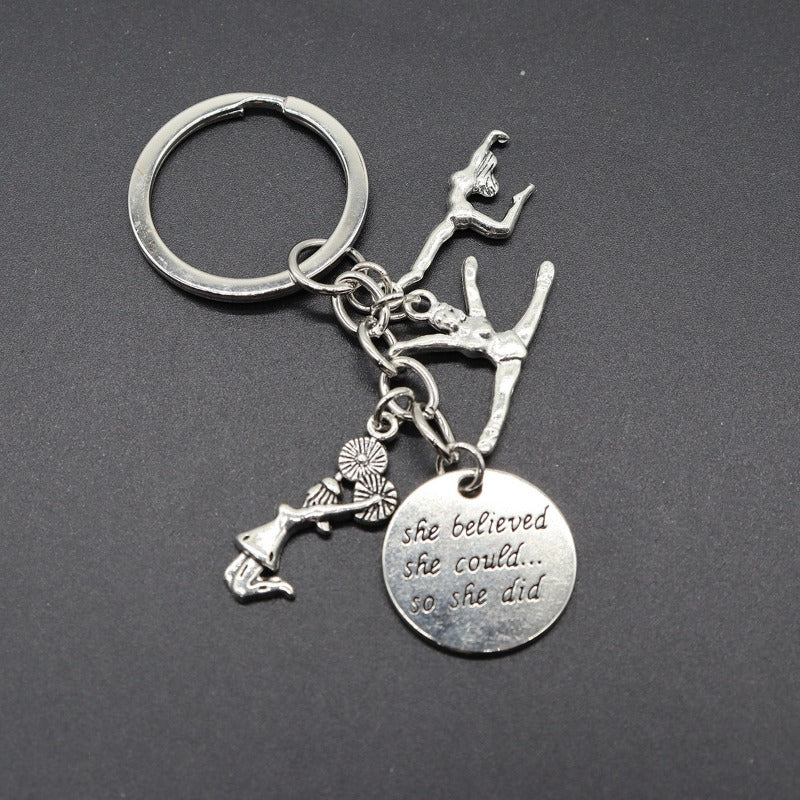 Wholesale Sports Basketball Tennis Ice Hockey Weightlifting Gymnastics Keychains
