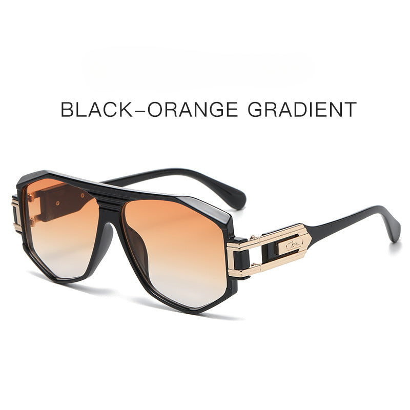 Wholesale New Polygon Large Frame Aviator Men's PC Sunglasses