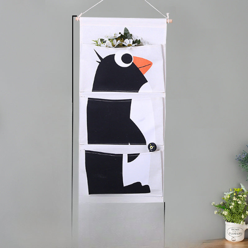 Wholesale Cotton and Linen Cartoon Animal Storage Hanging Bags