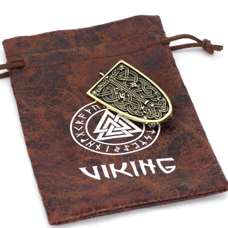 Wholesale Viking Rune Odin Celtic Wolf Odin Brooch