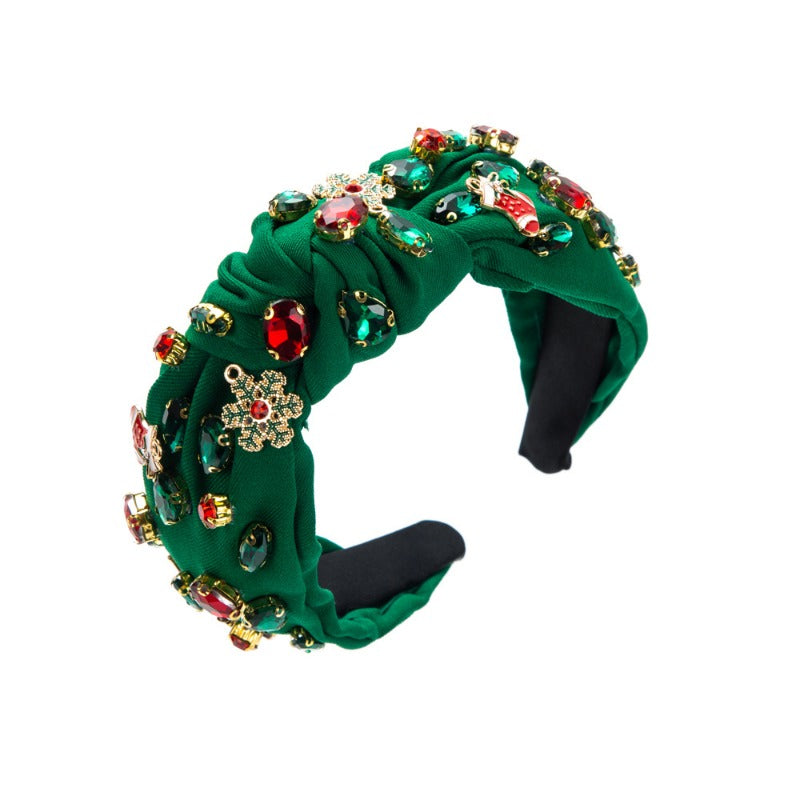 Wholesale Christmas Tree & Rhinestone-encrusted Snowflake Headbands