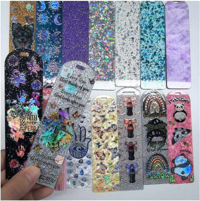 Wholesale Random Holographic Stickers 20/50/100pcs UV DTF Wraps Pen Sticker & Cartoon Random Styles Bookmark Stickers for Crafts Wraps