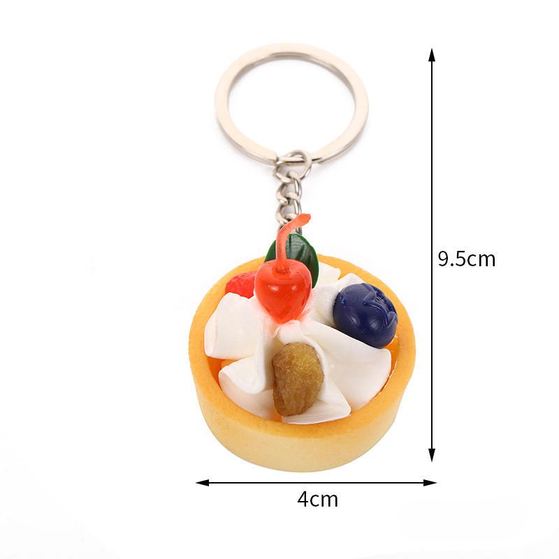 Wholesale PVC Simulation Cream Cake Keychain