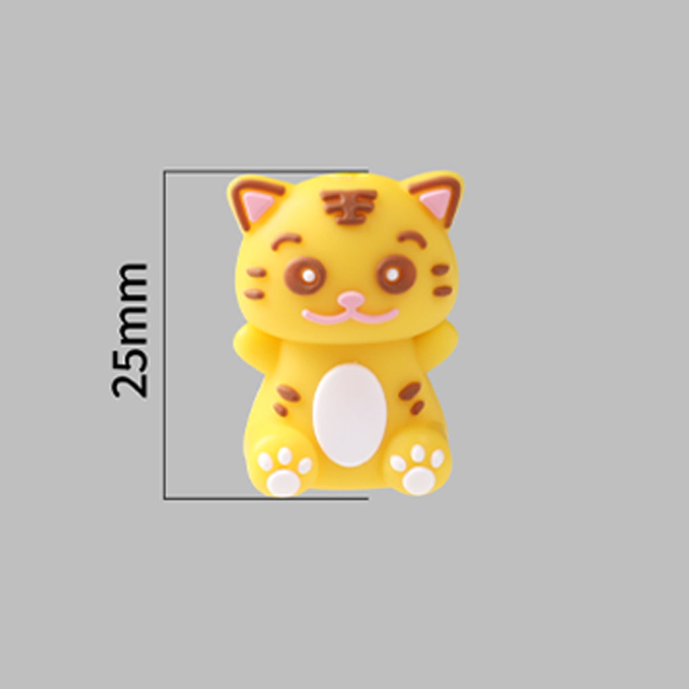 Wholesale 20pcs Cartoon 3D Cute Animals Silicone Beads