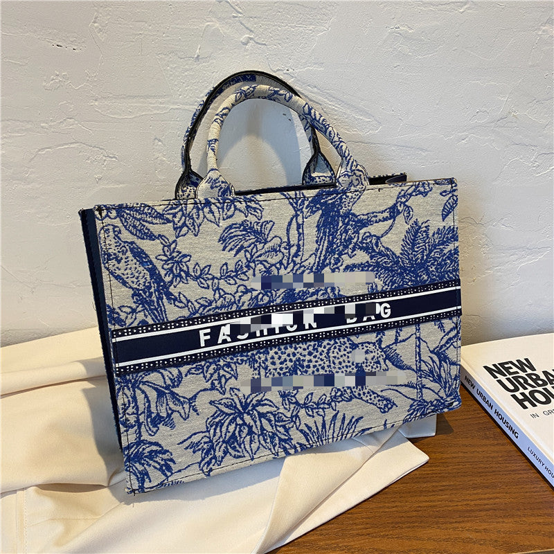 Wholesale Simple Fashion Tote Retro Large Flower Handbag