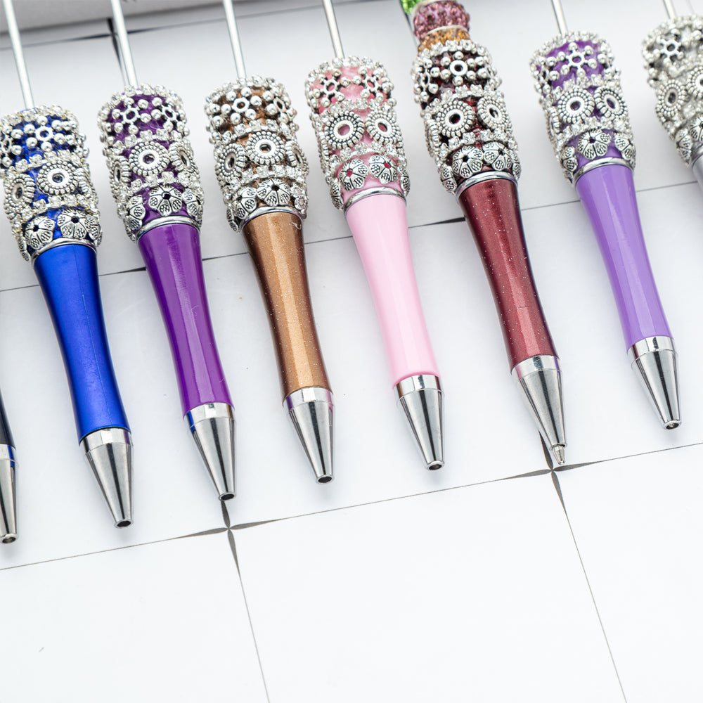 Wholesale Beadable Pen Bohemian Rhinestone Flower Patch DIY Pens