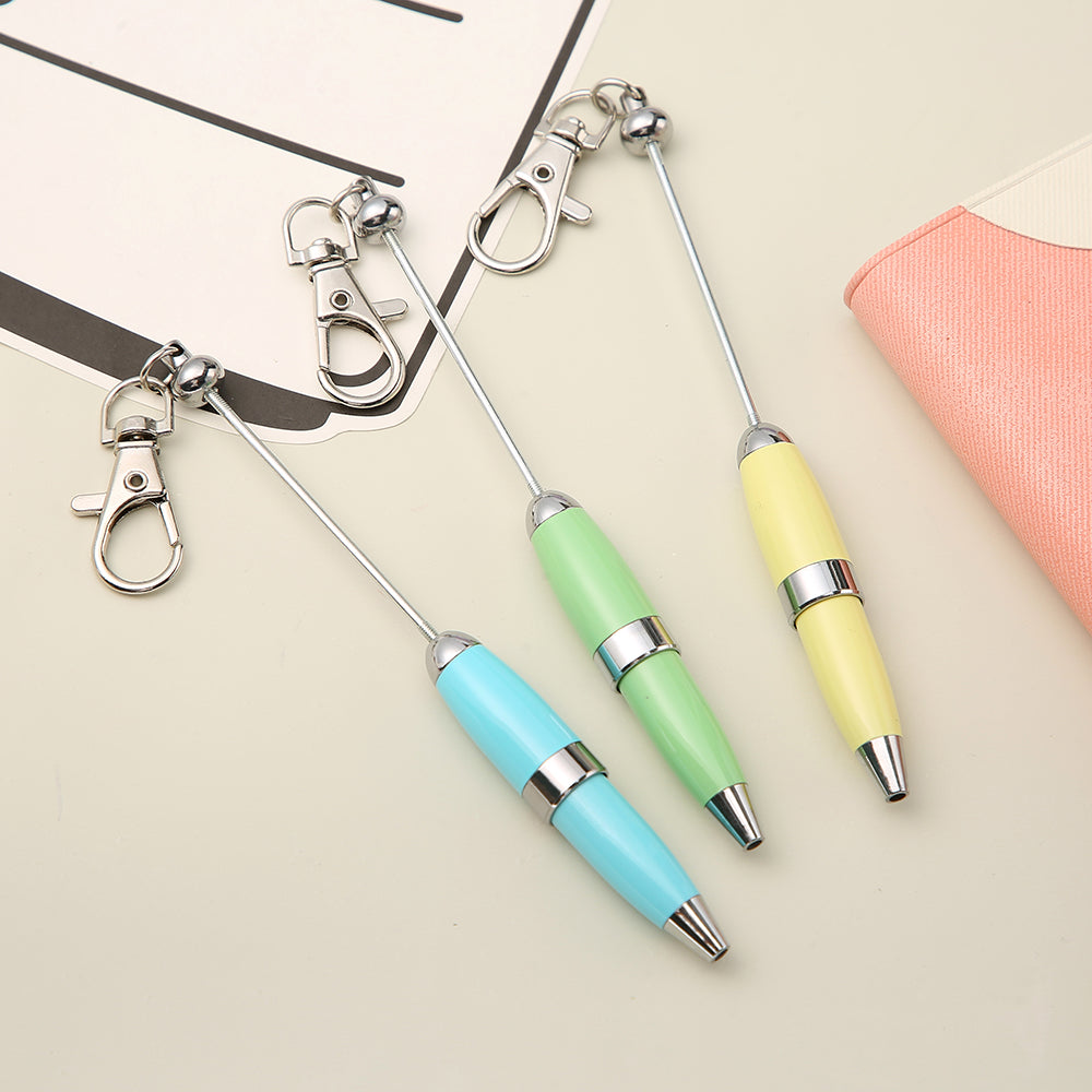 Wholesale 11.9cm Beadable Pens Portable Mini Pen Metal Pen DIY Keychain Bar