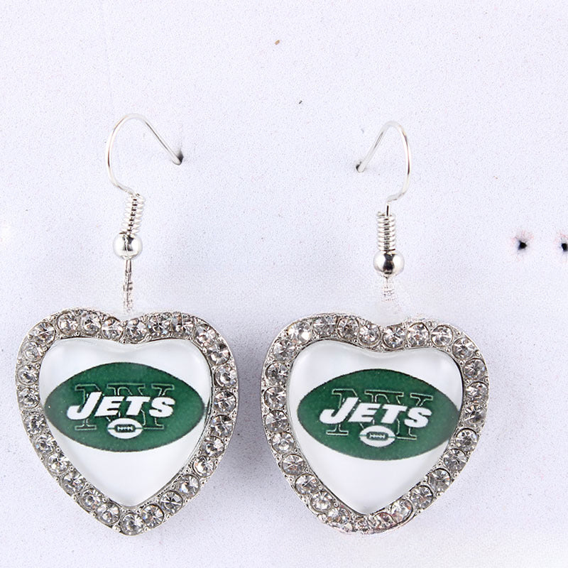 Wholesale Peach Dot Diamond Logo Earrings