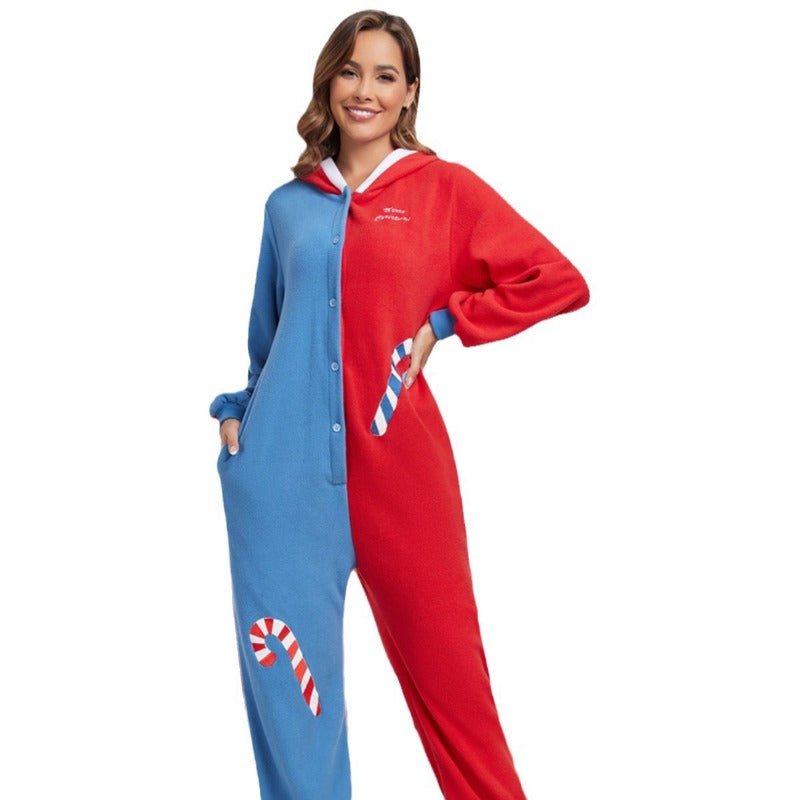 Wholesale Autumn and Winter Polar Fleece Animal Cartoon One-piece Cute Deer Hooded Pajamas