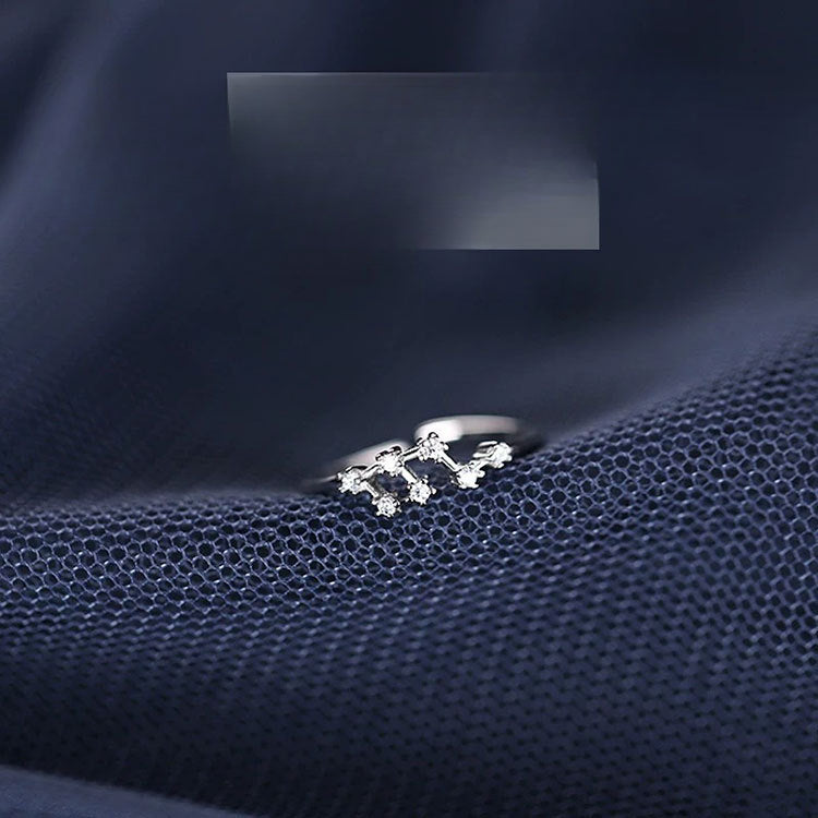 Wholesale of Twelve Constellations Pure Silver Open Ring