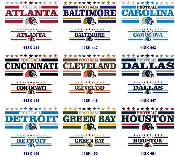 Wholesale 8pcs Football Team  Mini Keychain Sticker