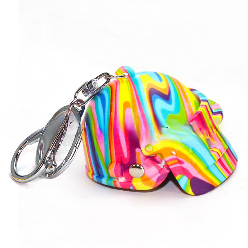 Wholesale of Three-level Helmet Alloy Keychains