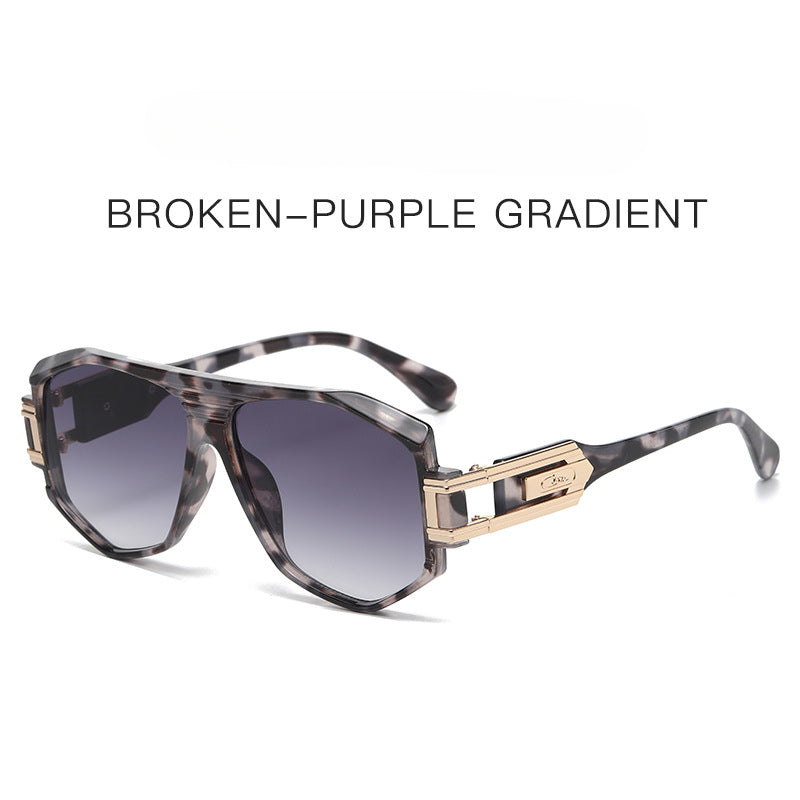 Wholesale New Polygon Large Frame Aviator Men's PC Sunglasses