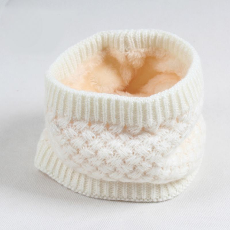 Wholesale Winter Wool Plus Velvet Solid Color Thick Outdoor Warm Scarf