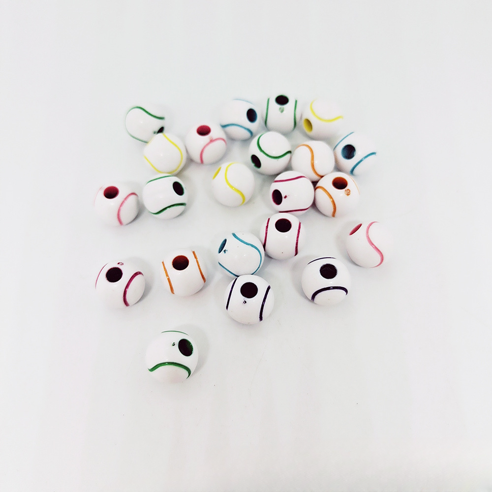 Cuentas de agujero recto de tenis deportivo acrílico al por mayor