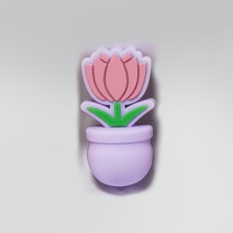 Wholesale 10PCS Creative Colorful Cartoon Image Flat Three-dimensional Rubber Beads