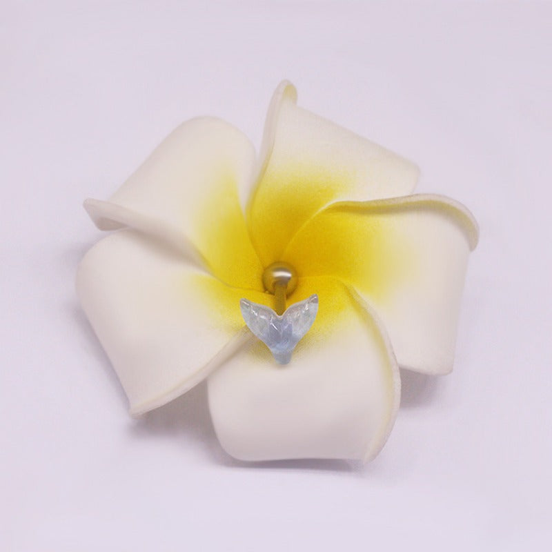 Wholesale Round Heart Shaped Water Drop Color Stainless Steel Tongue Studs