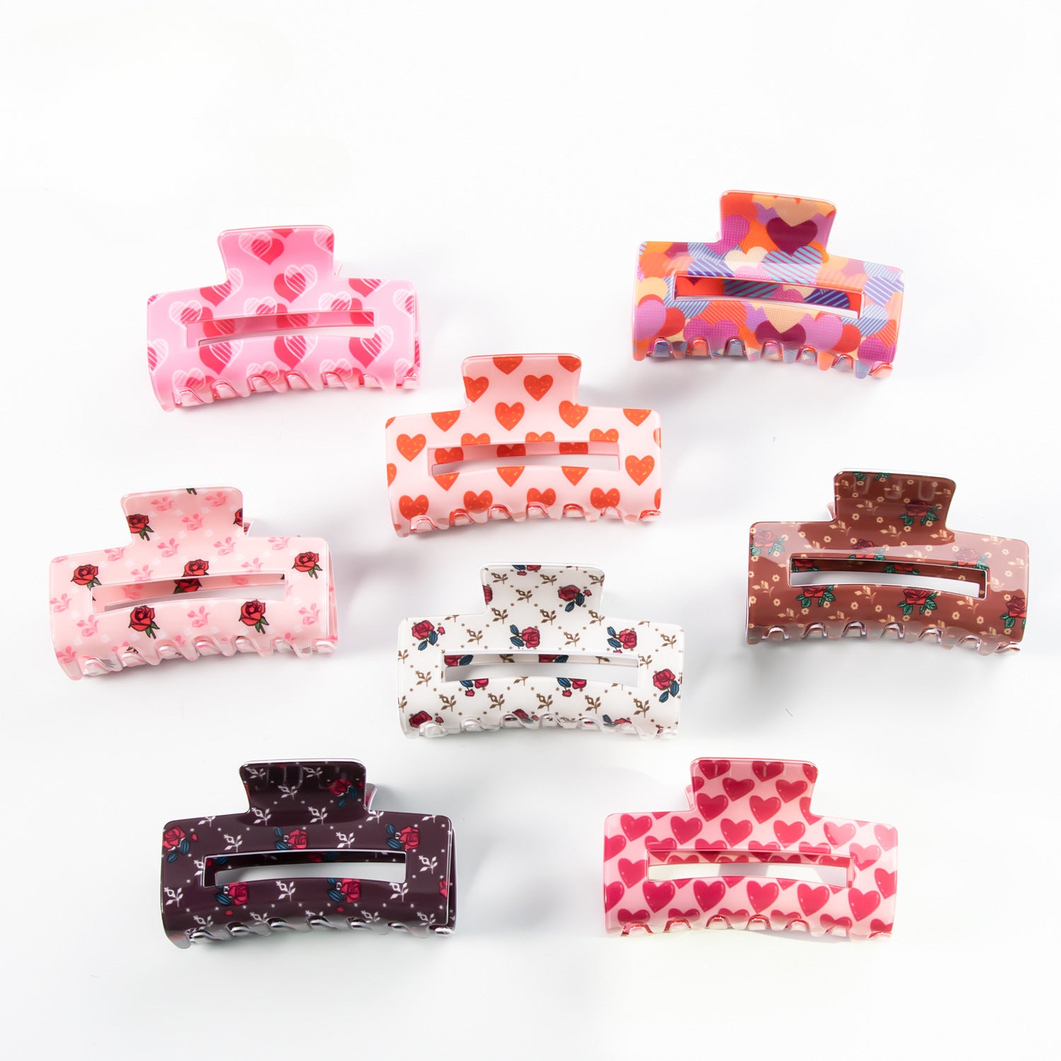 Wholesale Valentine's Day Square Hair Clips