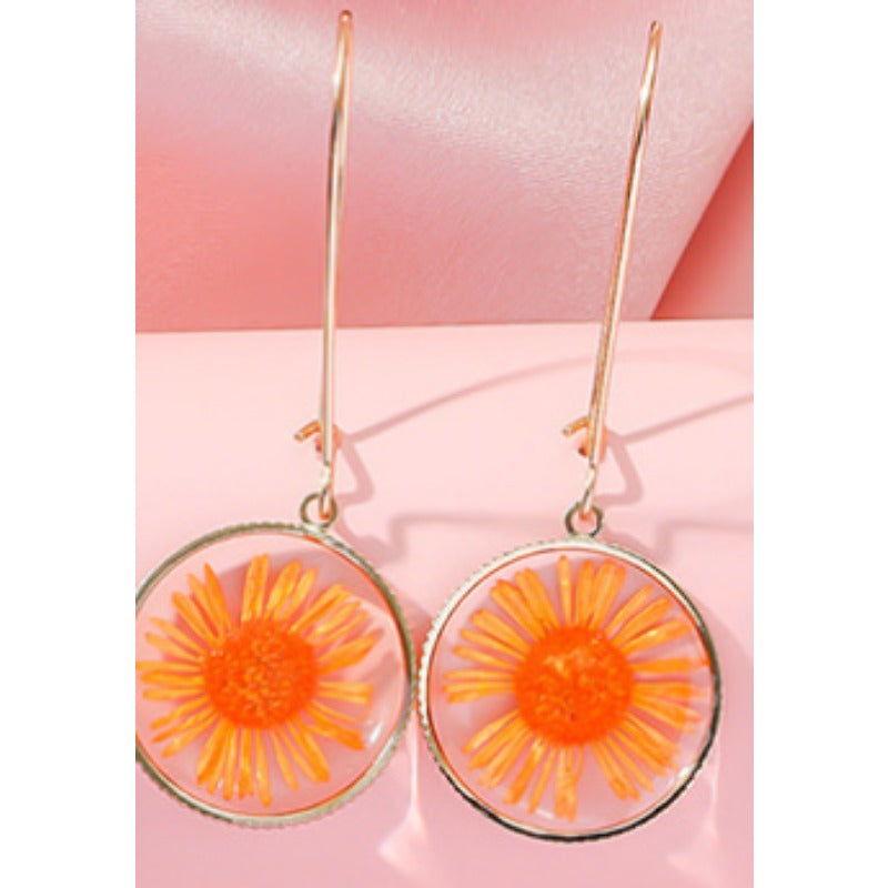 Wholesale Resin Dripping Retro Creative Round Color Earrings