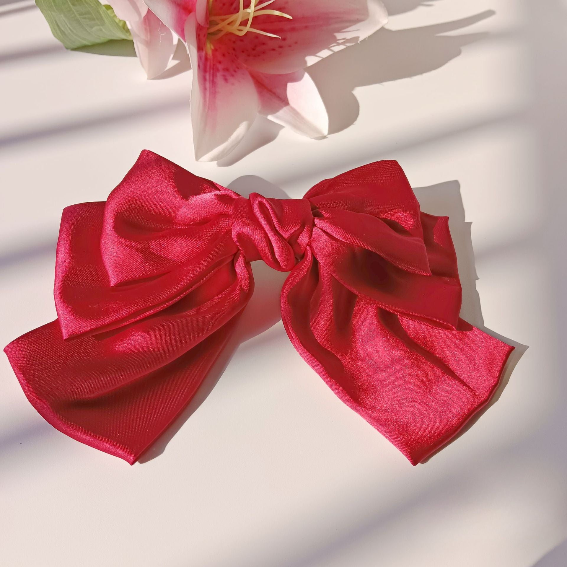 Wholesale Large Bow Three-layer Hair Clips