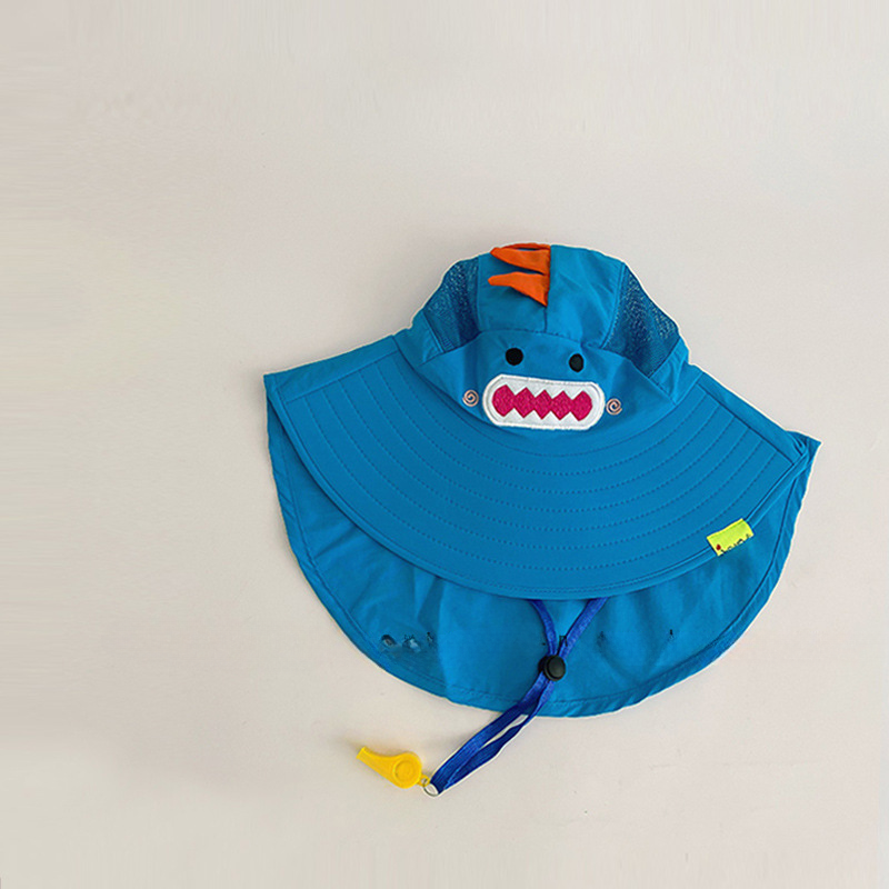 Wholesale Cotton Summer Children's Neck Protector Sunshade Bucket Hat