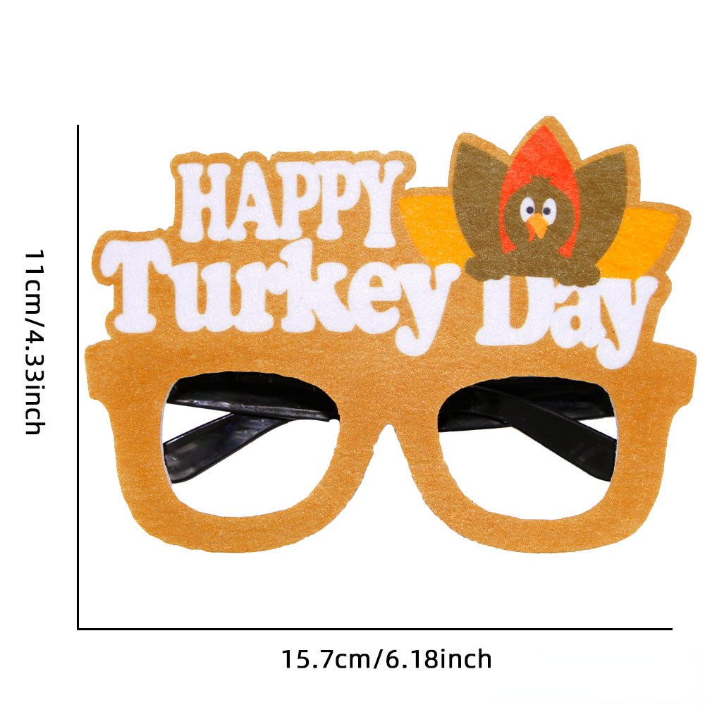 Wholesale Thanksgiving Children's and Adult Party Decoration Supplies Festival Turkey Style Eyeglass Frame